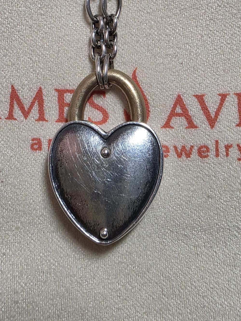 Retired James Avery Love Lock Necklace - Picture 5 of 9
